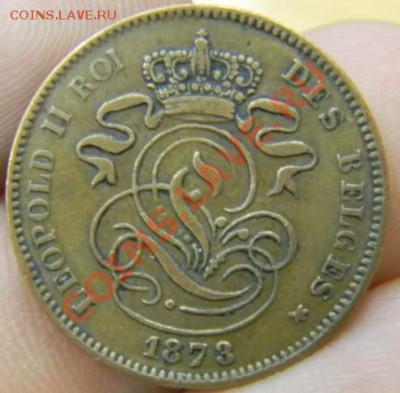 2 цента Бельгия 1873г. - DSCN2383_thumb