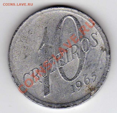 Бразилия 10 крузейро 1965 Карта до 17.09.12 в 22.00ч (3145) - img897