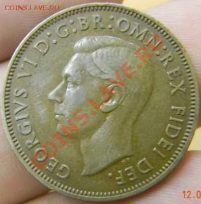 2 пенни Британия 1952г. неплохая - DSCN2395_thumb