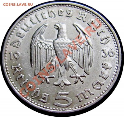 S87 Германия 5 марок 1936F до 18.09 в 22° - S87 5 Mark 1936F_2