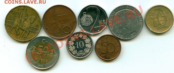 Подборка иностранных монет 8 шт. до 21.09 в 21.00 - 8 World Coins-1