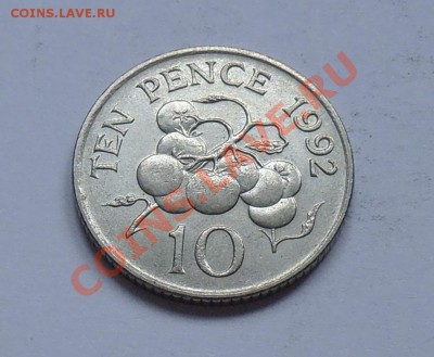 ГЕРНСИ - 10 пенсов 1992 - до 19.09 - 701