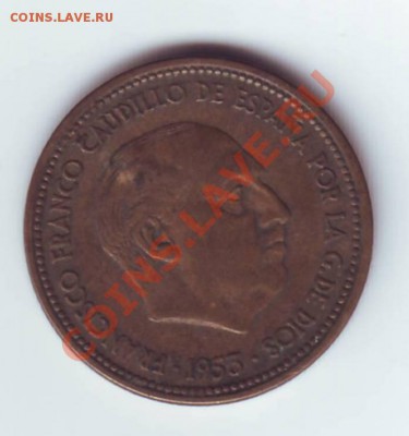 Старая Испания.2.5 песеты. 1953 год. до 19.09.12 в 22.00мск - Испания. 2.5 песеты  2.JPG