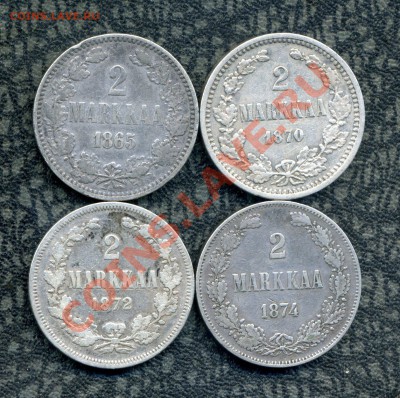 Русская Финляндия 1, 5, 10, 25 пенни, 1, 2 марки. - img311