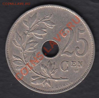 Бельгия 25 центов 1928 до 17.09.2012 22-00 - Бельгия 25 центов 1928 а