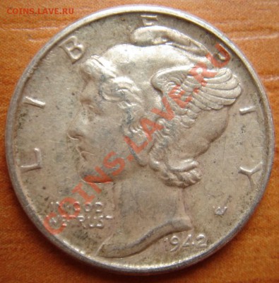 США: Ag Дайм Меркурий 1942 до 20.09.12, 22-00 - Дайм 1942-1.JPG