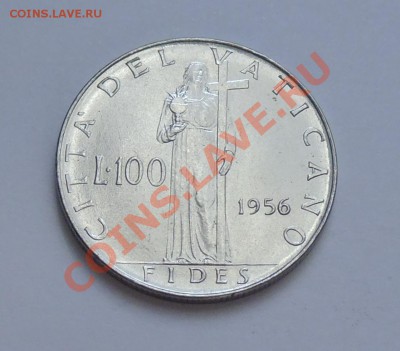 ВАТИКАН - 100 лир 1956 UNC - до 22.09 - 860
