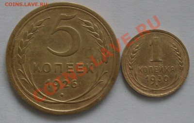 5 копеек 1926 и 1 копейка 1930 до 19.09.2012 . 22-00 по мск. - SDC10023