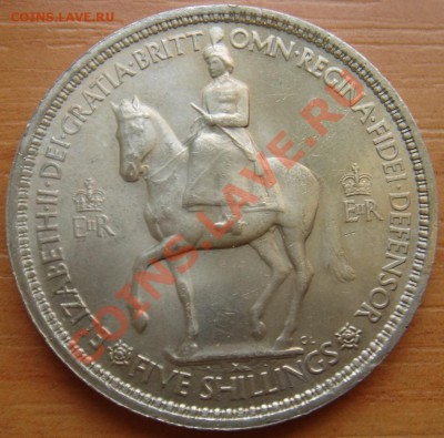 Великобритания: Крона 1935 Елизавета 2 UNC до 22.09 22-00 - Крона 1953-1.JPG