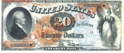 США 20 долларов 1869г до 20.09 21.00мск - США 20 долларов 1869 копия-1