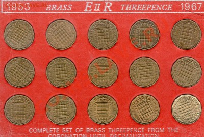 Великобритания 3 пенса 1953-67 (15шт.) до 24.09-22ч (3121) - img230