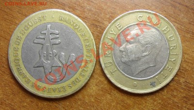 1африканская и 1 турецкая монеты,биметалл. - 2