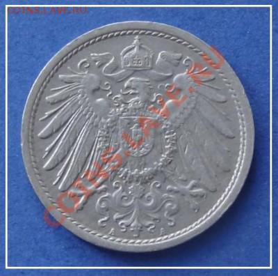 Германия 10 пфенингов 1912 до 24.09.12 в 22.00 - 10 пфенингов ав