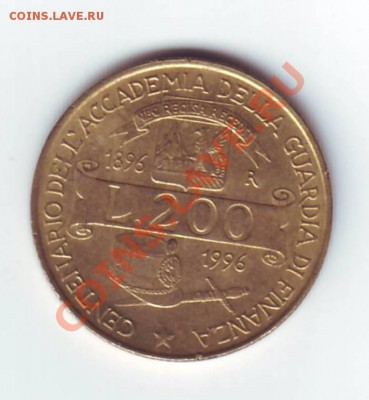 Италия.200Лир 1996г.Юбилейка до 27.09.12 в 22.00мск - 2оо лир 1996 1.JPG