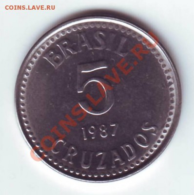 Бразилия.5 cruzeidos 1987г. до 28.09.12 в 22.00мск - 5 крузейдо 1987 2.JPG