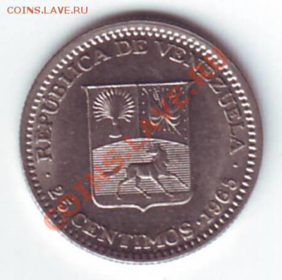 Венесуэла.25 centimos 1965г. до 28.09.12 в 22.00мск - Венесуэла 25 сентимос. 1985. 2.JPG