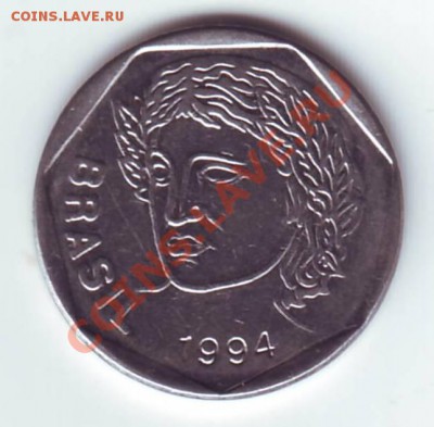 Бразилия.25 centavos 1994г. до 29.09.12 в 22.00мск - 25 цетавос 1994 . 2.JPG