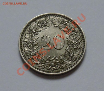 ШВЕЙЦАРИЯ - 20 раппен 1931 - до 30.09 - 067