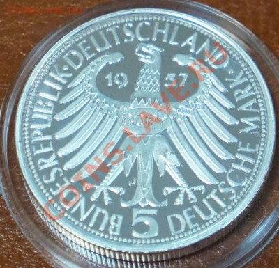 ФРГ 5 Марок 1957 Proof copy Эйхендорф до 01.10.12 22:00 - 2