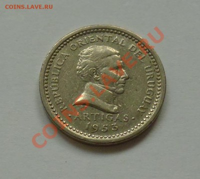 УРУГВАЙ - 2 сентесимо 1953 - до 2.10 - 225