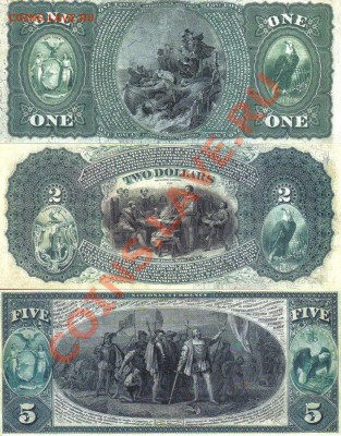 США 1,2,5,10,20,50 долларов 1875г до 28.09 21.00мск - США 1,2,5,10,20,50 долларов 1875г копия-2