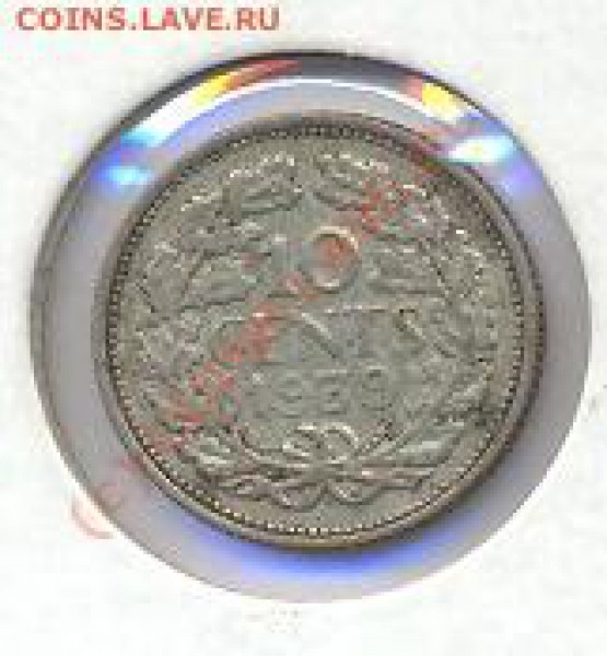 Нидерланды 10 центов 1939 г. До 21.09.09. 20-00 МСК. - 10 ц. 39