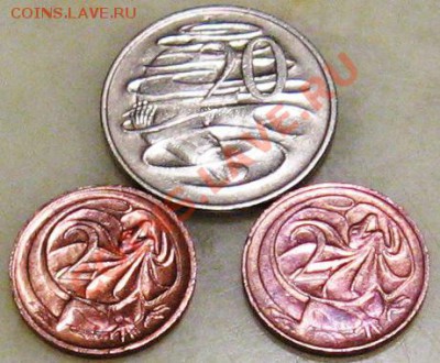 Австралия 20 центов 1968, 2 ц. 1966, 2ц. 1981 - 003.JPG