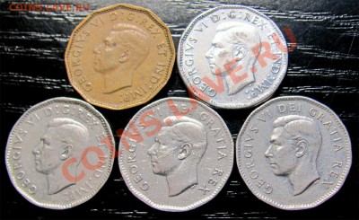 T31 Канада подборка 5¢*5 шт 1943-45-47-49-51 до 05.10 в 22°° - T31 Canada 5c 5 pcs_1