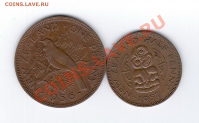 2 пенни 1956-1957 до 05.10.12 г. 21:00 - Новая Зеландия 1