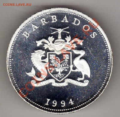 Ag БАРБАДОС 1$ 1994 КОРОЛЕВА-МАТЬ ДО 04.10.12 В 22.00 (3252) - img619