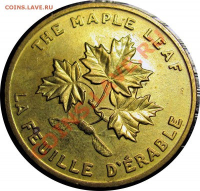 T35 Канада жетон 1967 Maple Leaf до 06.10 в 22°° - T35 Maple Leaf Token_1