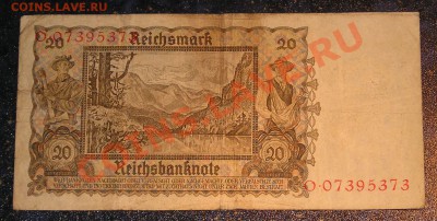 Короткий аук ! III Рейх  20 Рейхсмарок 1939 (02.10) - P1010384.JPG