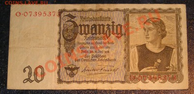 Короткий аук ! III Рейх  20 Рейхсмарок 1939 (02.10) - P1010383.JPG