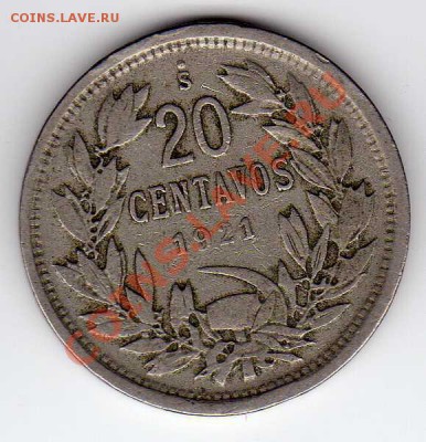 Чили 20 сентаво 1921 Кондор до 08.10.12 в 22.00мск (3144) - img754
