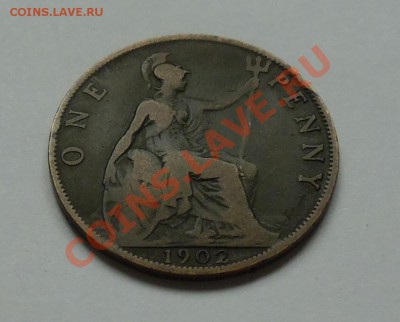 ВЕЛИКОБРИТАНИЯ - 1 пенни 1902 - Эдуард VII - до 9 ОКТЯБРЯ - 500