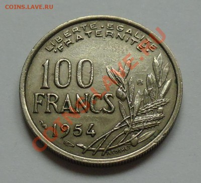 ФРАНЦИЯ - 100 франков 1954 B - до 9 ОКТЯБРЯ - 531