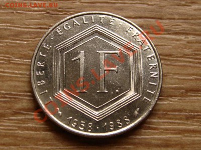 Франция 1 франк 1988 Шарль ДеГолль до 05.10.12 в 21.00 М - IMG_4282