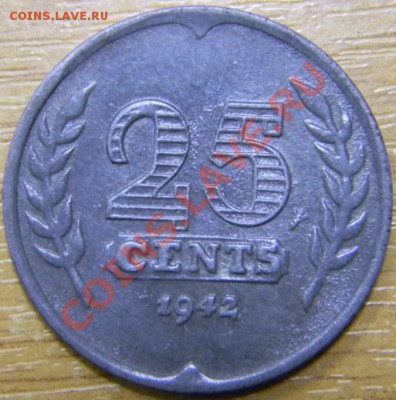 25 центов Нидерланды цинк оккупация 1942г. - DSCN2599_thumb