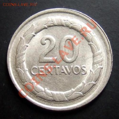 КОЛУМБИЯ 20 сентаво (1968) Ф.Сантандер до 07.10 (22.00) - Колумбия 20 сентаво (1968) Ф.Сантандер Р