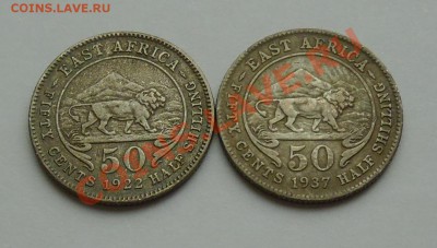 БРИТАНСКАЯ ВОСТОЧНАЯ АФРИКА - 7 монет - 1922-1949 - 696