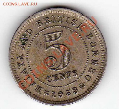 МАЛАЙЯ И БРИТ.БОРНЕО 5 ЦЕНТОВ 1953 ДО 11.10.12-22МСК (2348) - img971