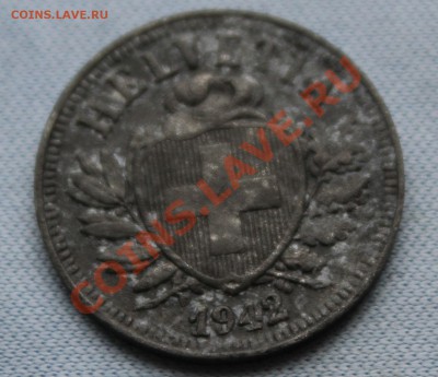 СТАРАЯ ШВЕЙЦАРИЯ 2раппена 1942г. ЦИНК  до 12.10.2012г.в 22 - IMG_2521.JPG
