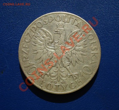 Польша,Ag Ядвига 10 zl 1932г. до 11,10.12 в 22.00 МСК - 10зл32