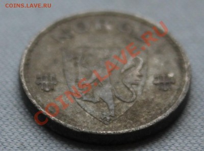 СТАРАЯ НОРВЕГИЯ  25 эре 1943г. ЦИНК  до 13.10.2012г.в 22-00 - IMG_2509.JPG
