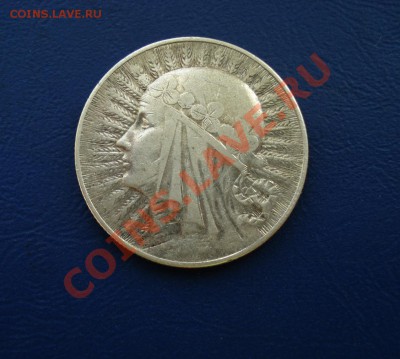 Польша,Ag Ядвига 5 zl 1934г. до 11,10.12 в 22.00 МСК - 534