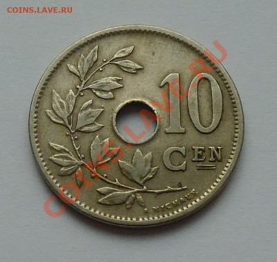 БЕЛЬГИЯ - 10 сентимов 1904 - до 13 ОКТЯБРЯ - 817