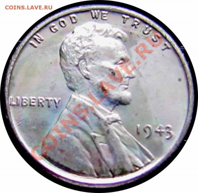 T51 США 1¢ 1943 стальной цент UNC до 13.10 в 22°° - T51 1c 1943_2