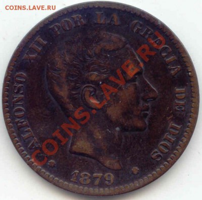 Испания 10 Centimos 1879 до 10.10.12г. 21-00(мск) - Spain_10Cent_1879_1