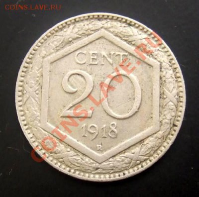 ИТАЛИЯ 20 чентезимо (1918) до 16.10. (22.00) - Италия 20 чентезимо (1918) Р
