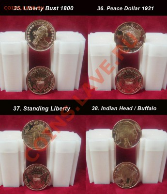 = Слитки США 2010-2012 Proof Like от 120 рублей =Ассортимент - 35-36-37-38_small